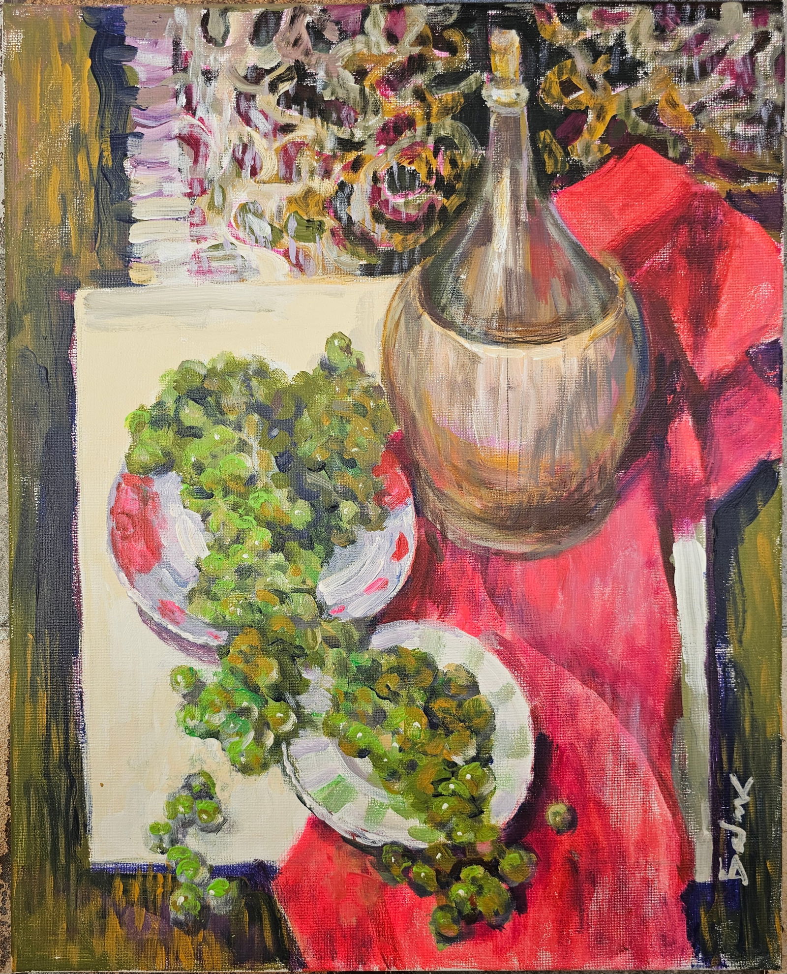 Acrylic still life grapes Vyacheslav Petrovich Babac (1 of 9)