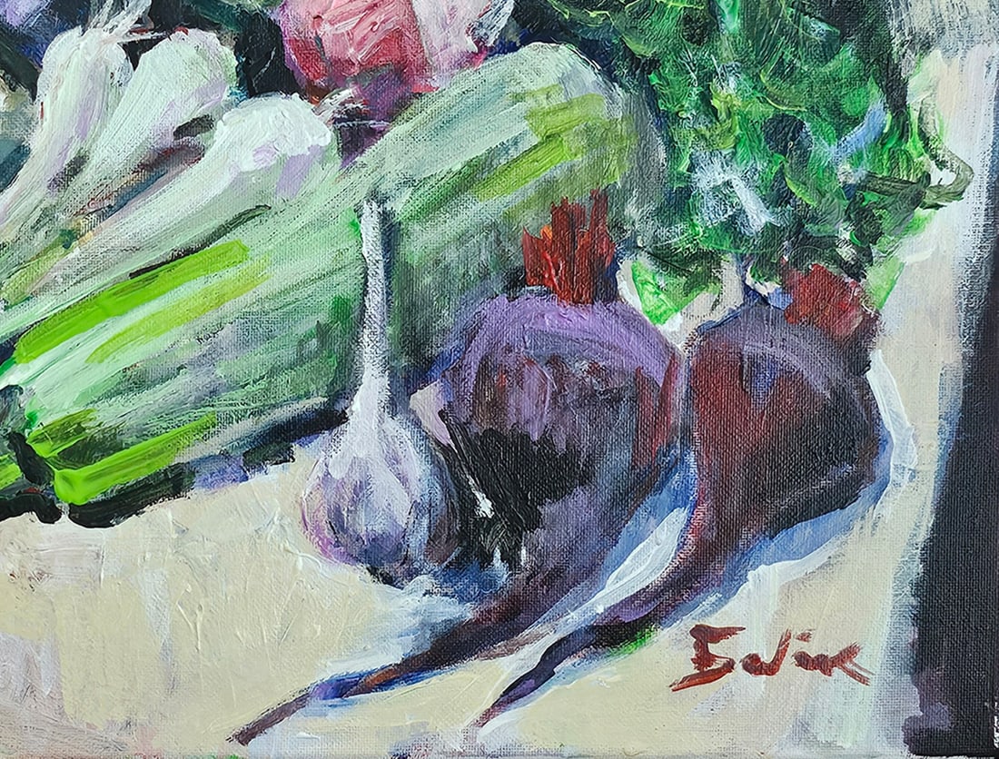 Acrylic still life vegetables Vyacheslav Petrovich Babac - 7