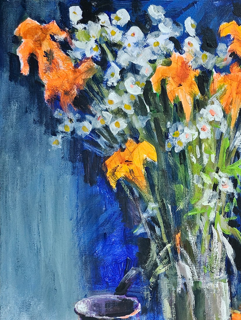 Acrylic still life flowers Vyacheslav Petrovich Babac - 2