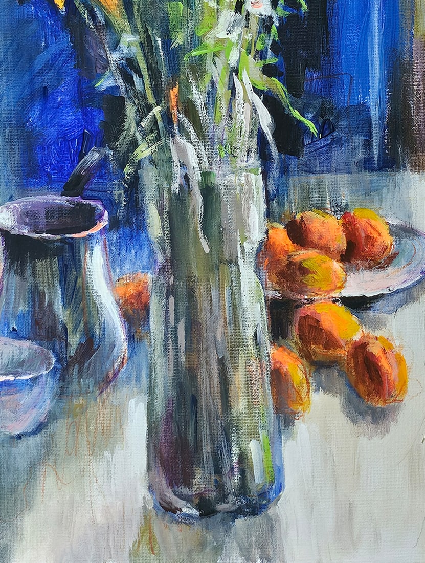 Acrylic still life flowers Vyacheslav Petrovich Babac - 6