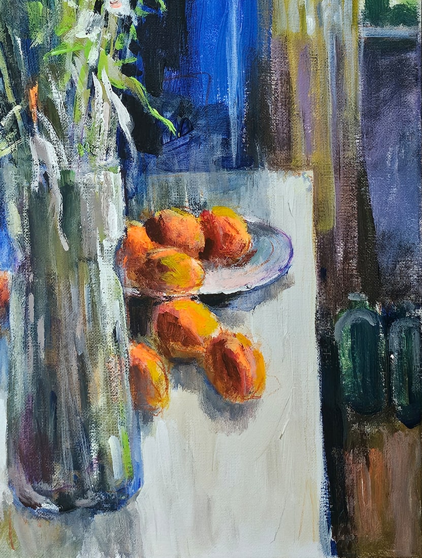 Acrylic still life flowers Vyacheslav Petrovich Babac - 7