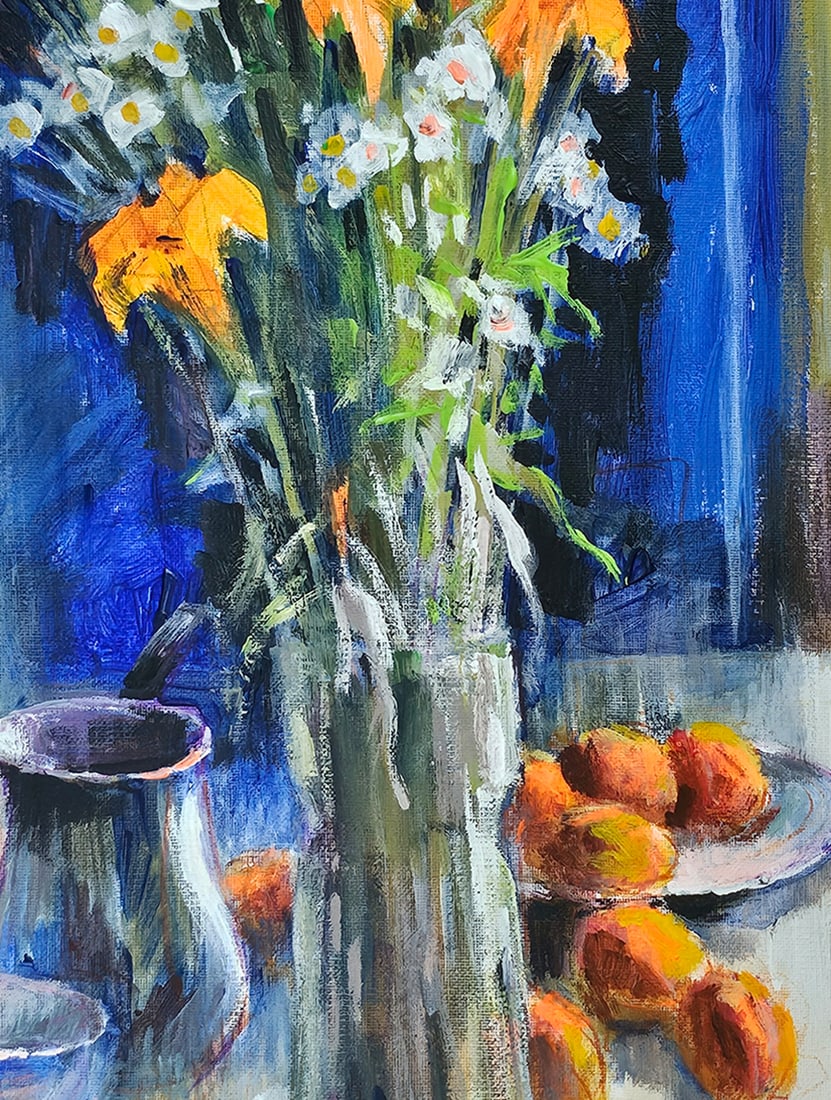 Acrylic still life flowers Vyacheslav Petrovich Babac - 8