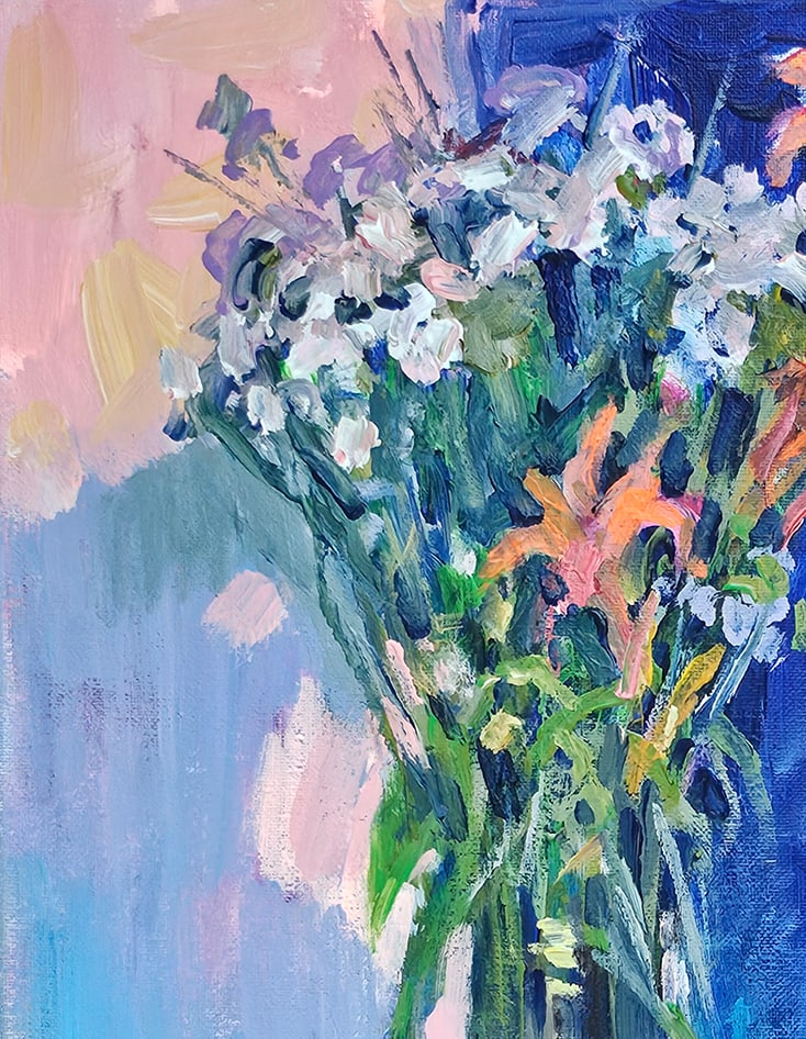 Acrylic still life flowers Vyacheslav Petrovich Babac - 2