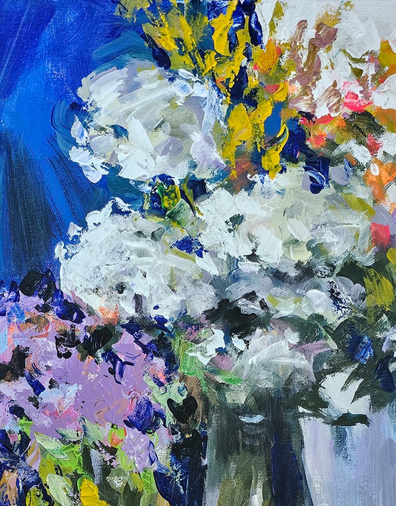 Acrylic still life field flowers Vyacheslav Petrovich Babac - 3