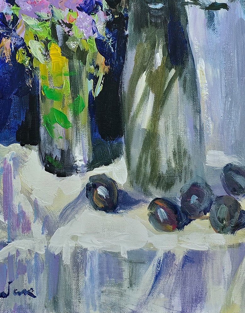 Acrylic still life field flowers Vyacheslav Petrovich Babac - 6