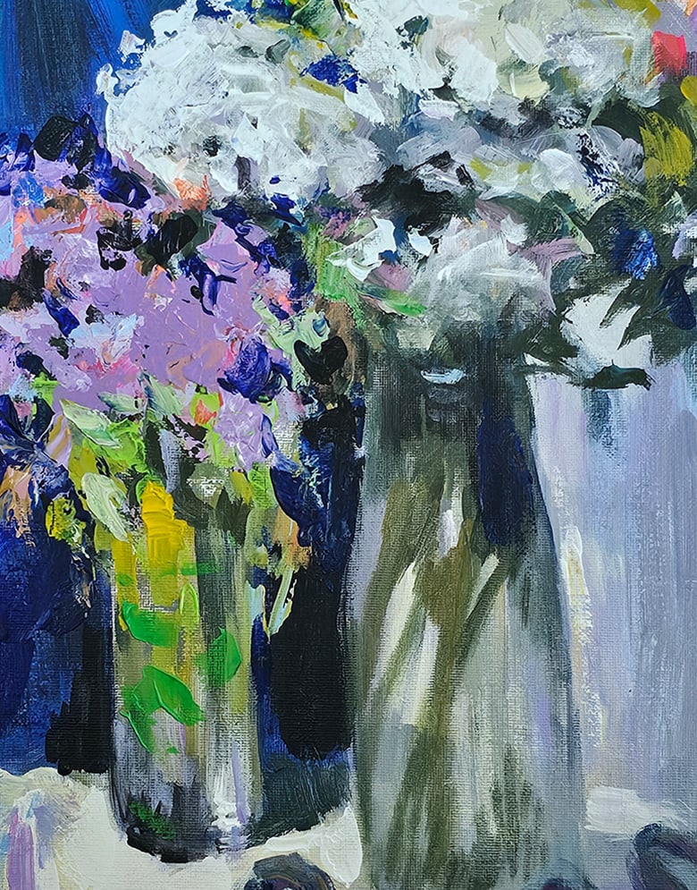 Acrylic still life field flowers Vyacheslav Petrovich Babac - 8