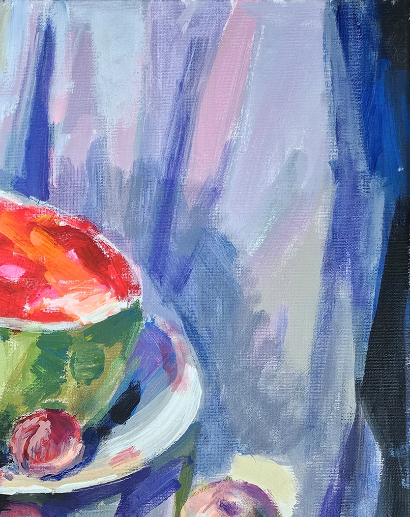 Acrylic still life watermelon Vyacheslav Petrovich Babac - 4