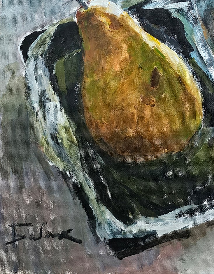 Acrylic still life pears Vyacheslav Petrovich Babac - 5