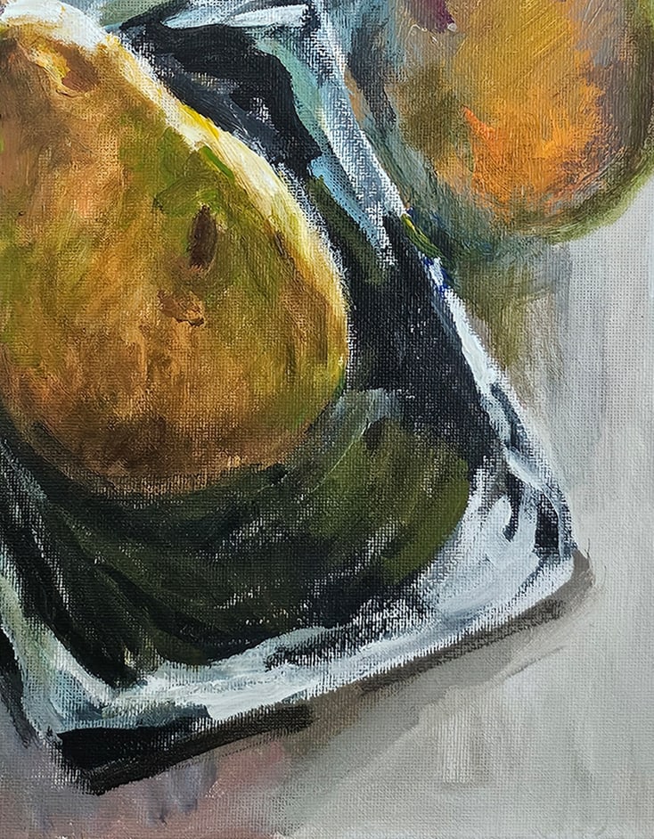 Acrylic still life pears Vyacheslav Petrovich Babac - 6