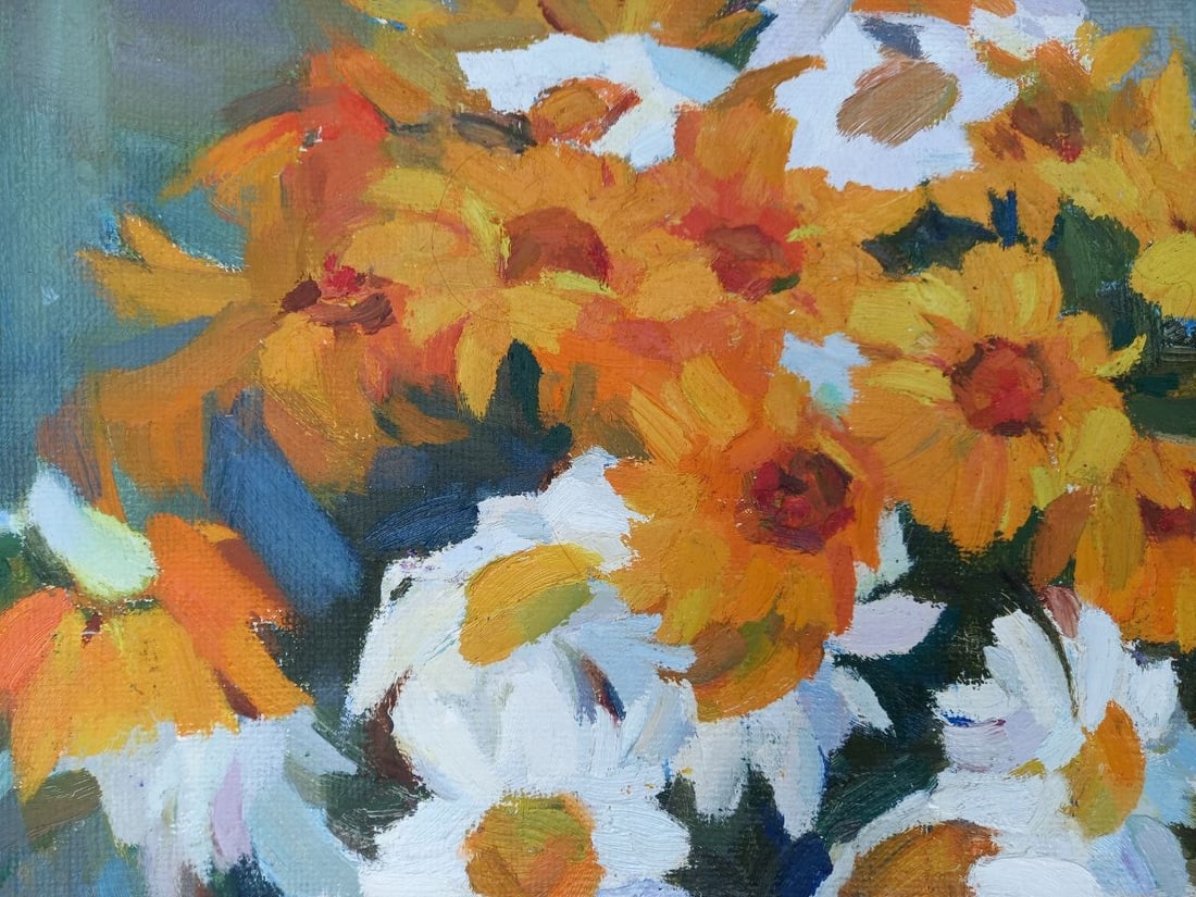 Oil painting Daisies Alex Ditriev - 3