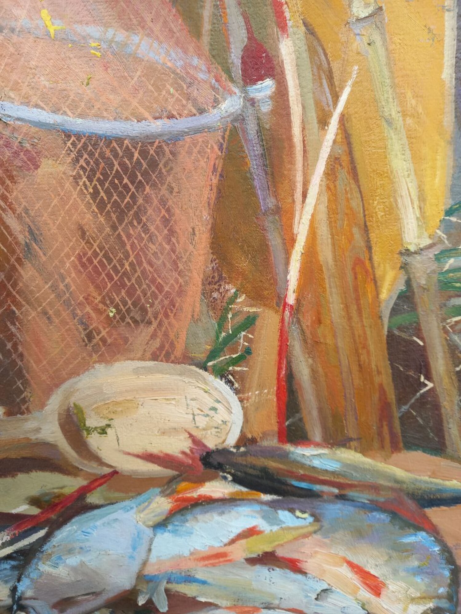 Oil painting Still life with fish Alex Ditriev - 3