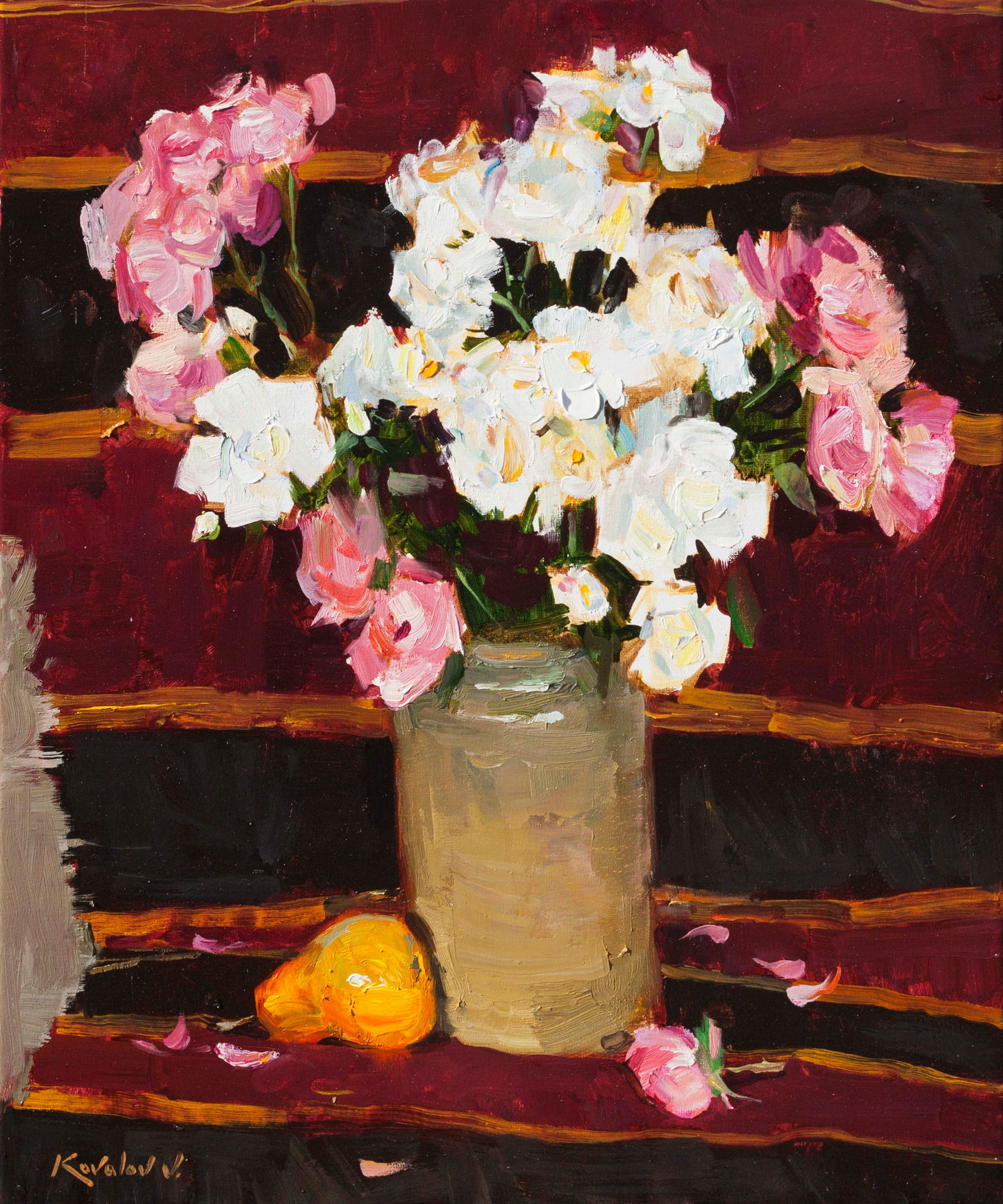 Oil painting Rose Ukrainian Artist (1 of 1)