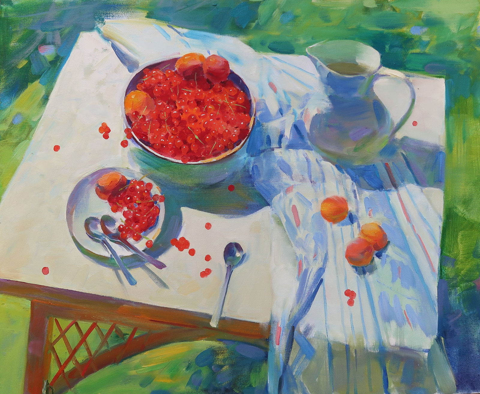 Oil painting currants Serg Kovalenko: Title: Oil painting currants Serg Kovalenko Description: 111SK Painter: Serg Kovalenko Size: 50x60 cm/19.7x23.6 inches Components: oil, canvas Original painting CONDITION: excellent ERA: modern Gradua