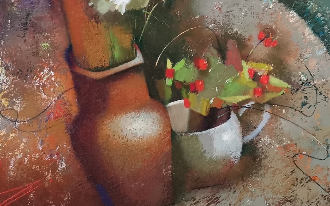 Abstract Oil painting Strawberries Oksana Kyrylenko - 4