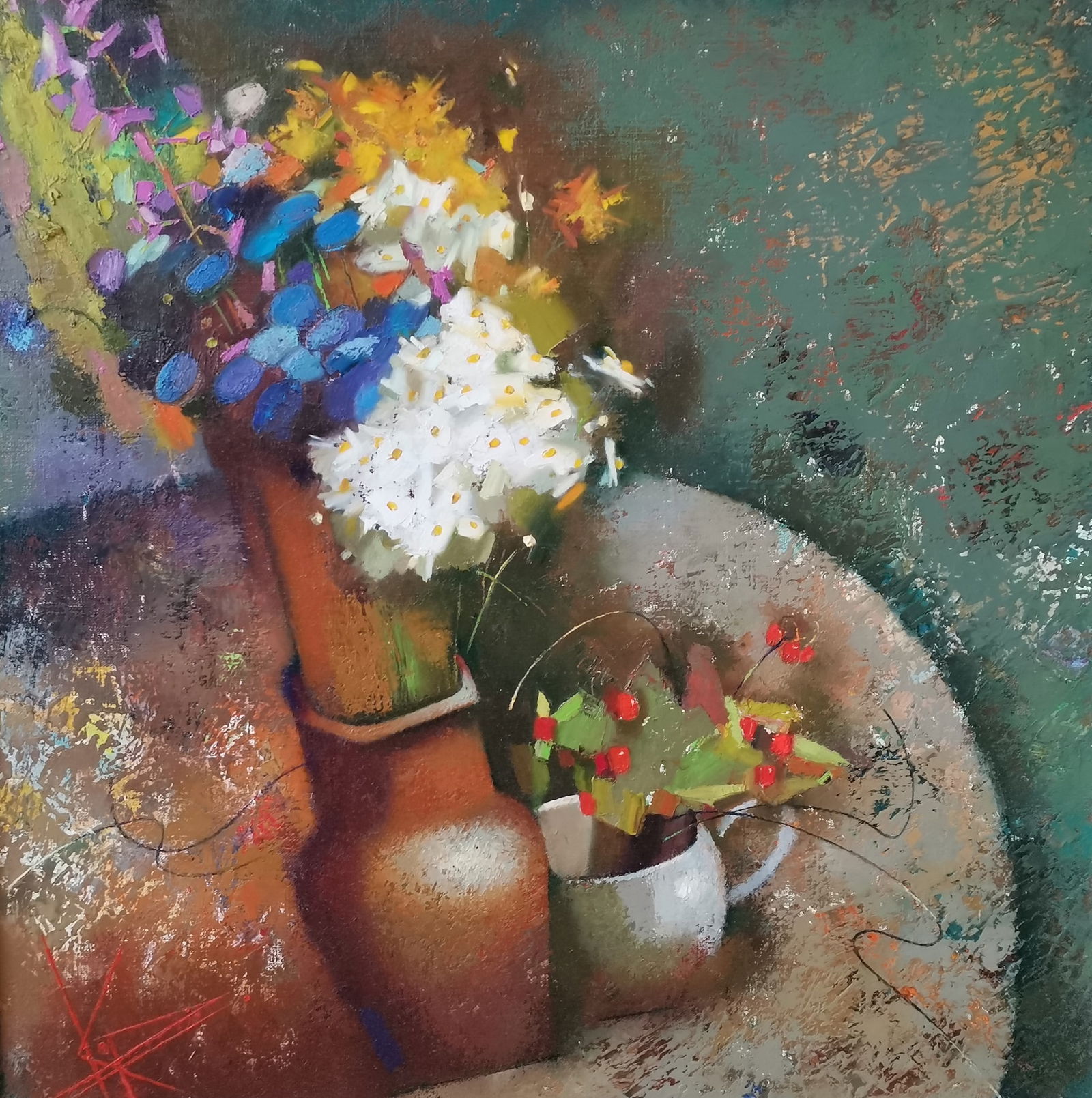 Abstract Oil painting Strawberries Oksana Kyrylenko - 7