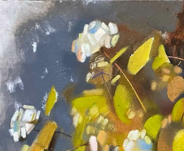 Abstract Oil painting Autumn hydrangea Oksana Kyrylenko - 11