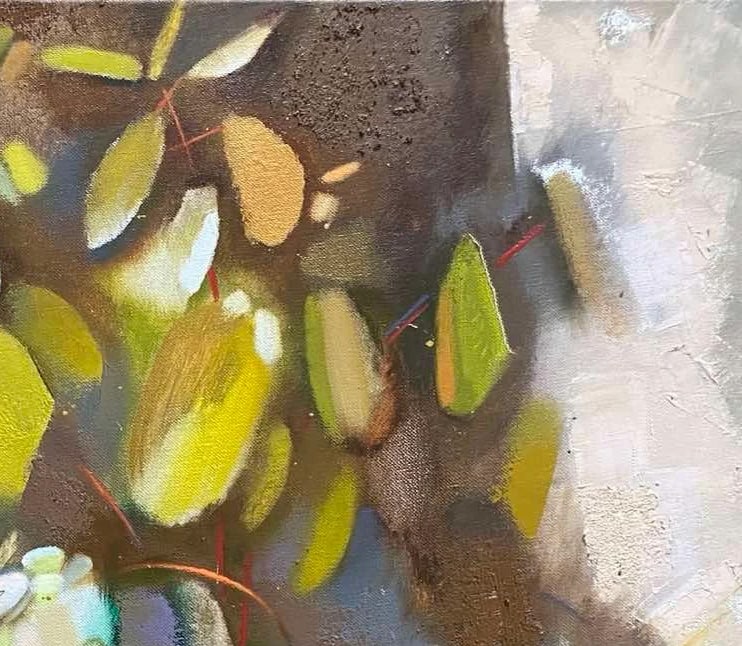 Abstract Oil painting Autumn hydrangea Oksana Kyrylenko - 3