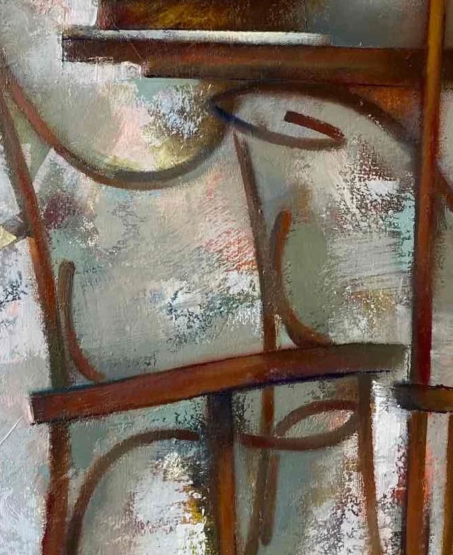 Abstract Oil painting Sacher cake Oksana Kyrylenko - 6