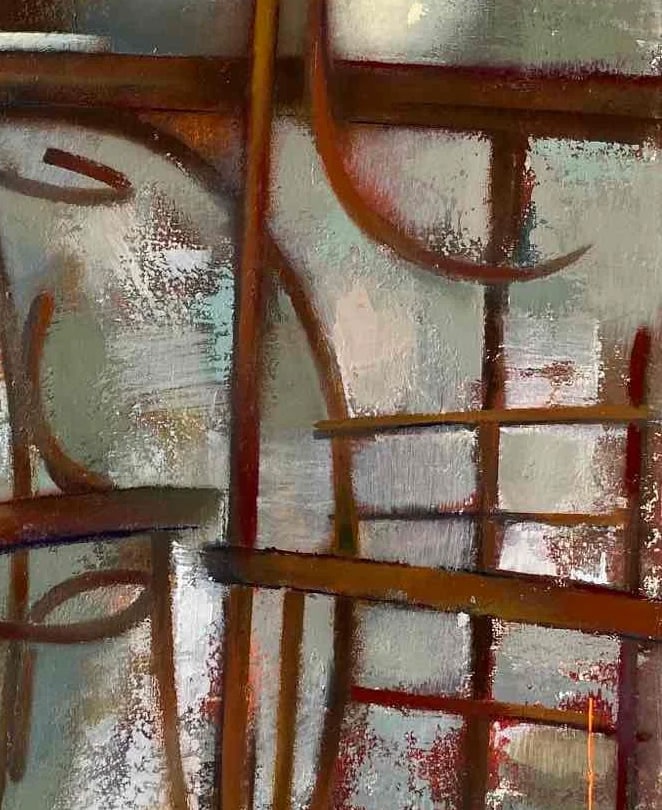 Abstract Oil painting Sacher cake Oksana Kyrylenko - 7