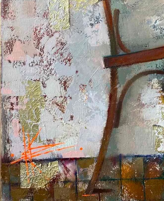 Abstract Oil painting Sacher cake Oksana Kyrylenko - 8