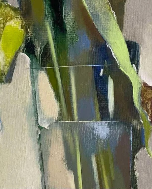 Abstract Oil painting Lemon tulips Oksana Kyrylenko - 8