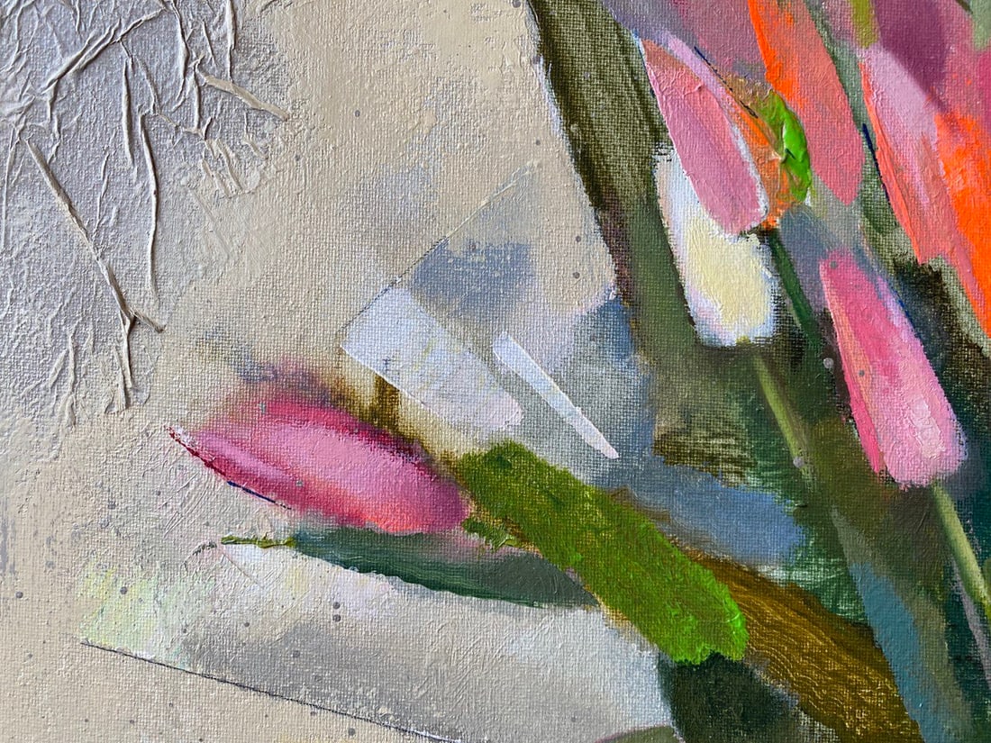 Abstract Oil painting Brussels tulips Oksana Kyrylenko - 4