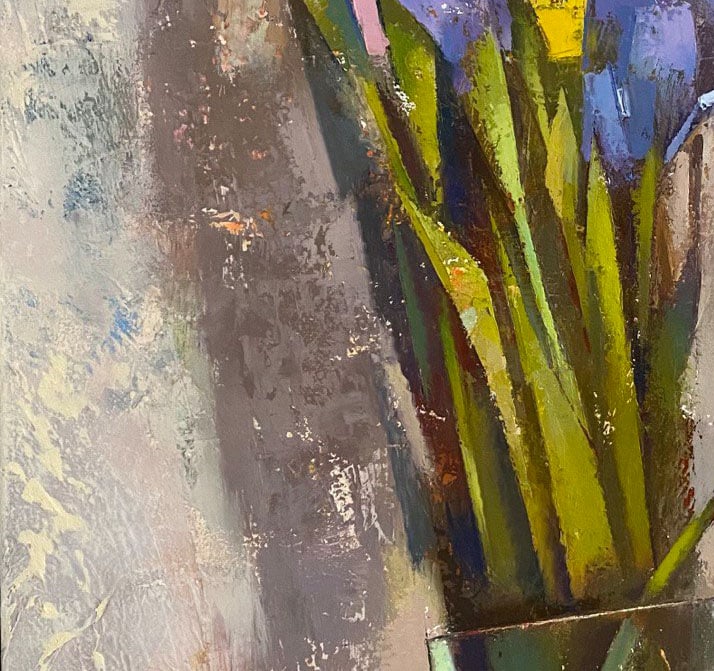 Abstract Oil painting Mini irises Oksana Kyrylenko - 4