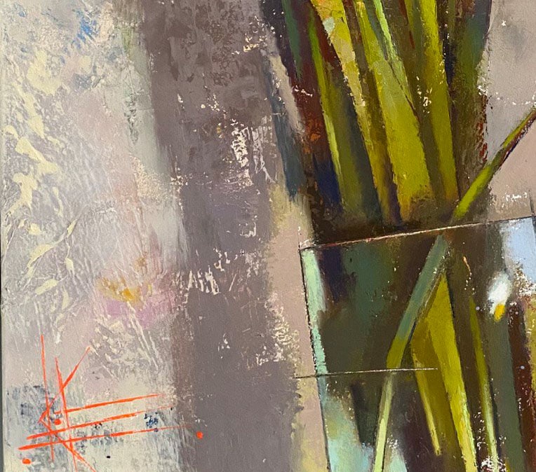 Abstract Oil painting Mini irises Oksana Kyrylenko - 6