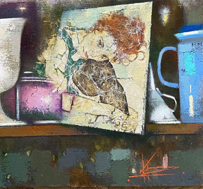 Abstract Oil painting Viennese trinkets Oksana Kyrylenko - 5