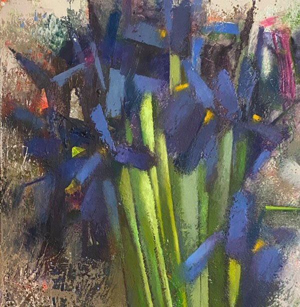 Abstract Oil painting Simple irises Oksana Kyrylenko - 4