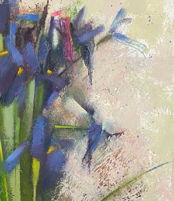 Abstract Oil painting Simple irises Oksana Kyrylenko - 5