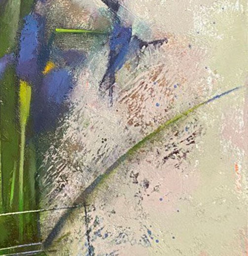 Abstract Oil painting Simple irises Oksana Kyrylenko - 7