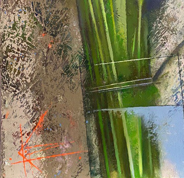 Abstract Oil painting Simple irises Oksana Kyrylenko - 8