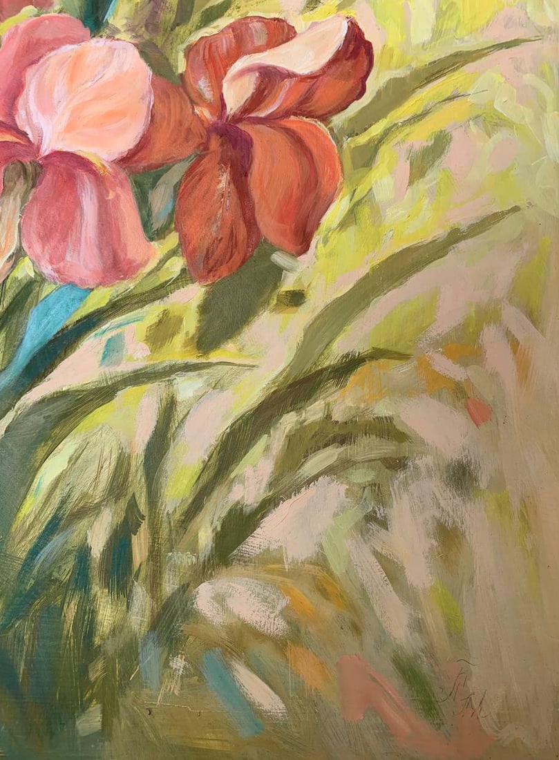 Oil painting irises Maria Mitrick - 4