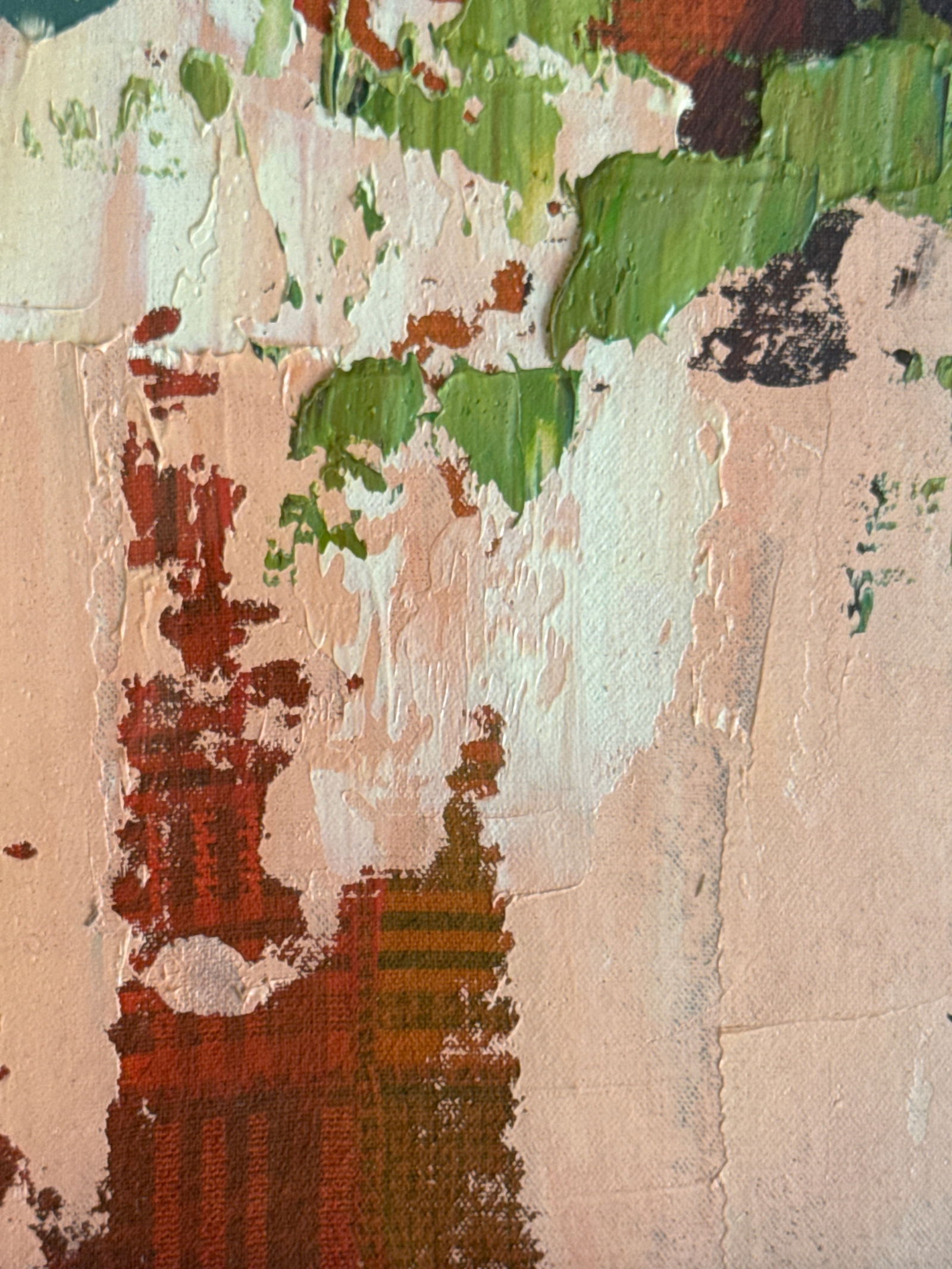 Abstract Oil painting with frame Flowers K. Leonid - 6