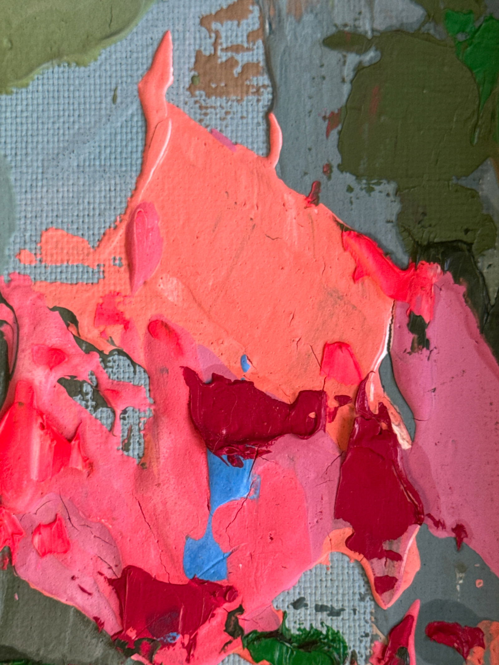 Abstract Oil painting with frame Flowers K. Leonid - 5