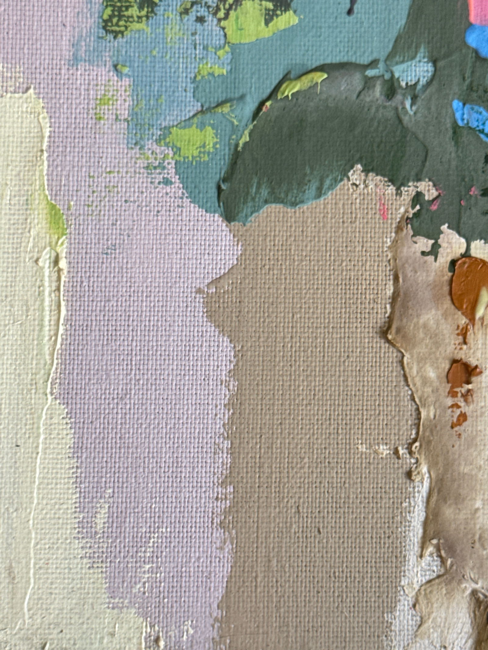 Abstract Oil painting with frame Flowers K. Leonid - 8