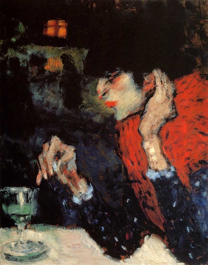 Picasso The absinthe drinker Giclee Numbered Edition: Title: Picasso The absinthe drinker Giclee Numbered Edition Artist: Pablo Picasso Description: Artist: Pablo Picasso Title: The absinthe drinker Medium: Giclee Marks: L.E numbered Paper size: