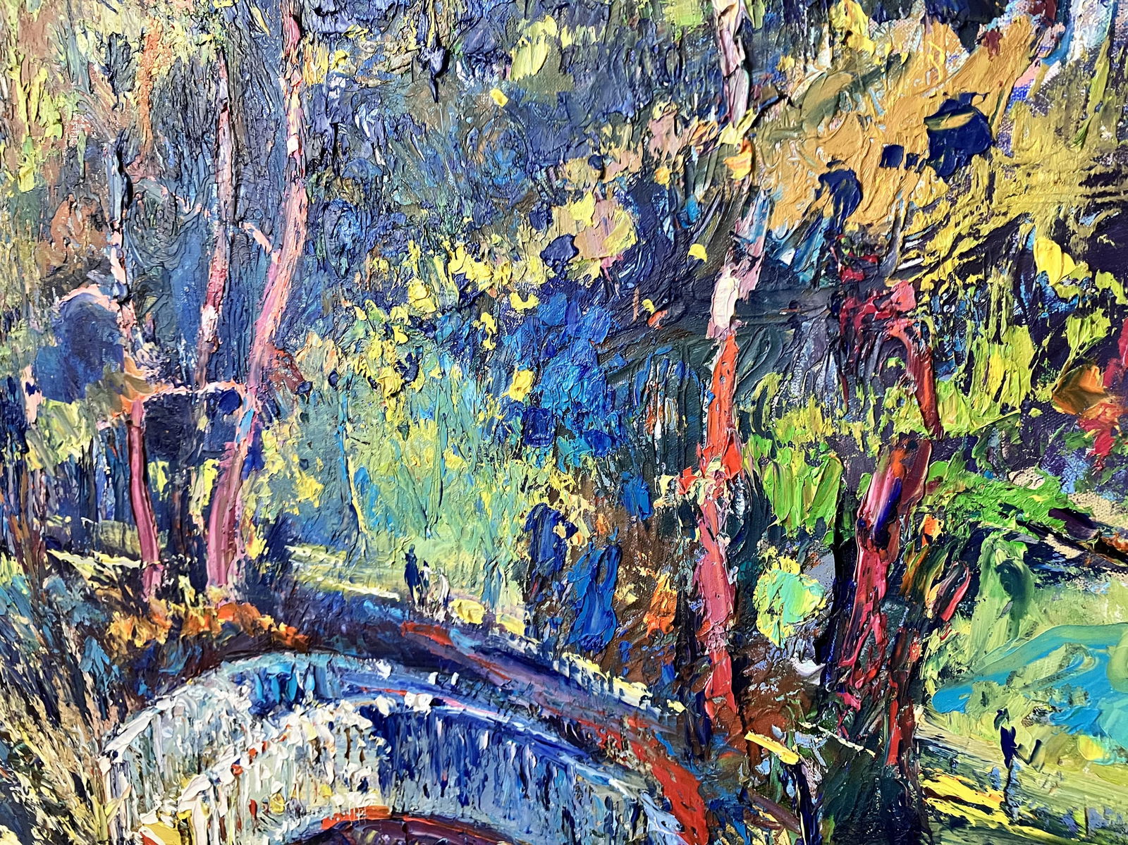 Walking in the park - oil painting - 4