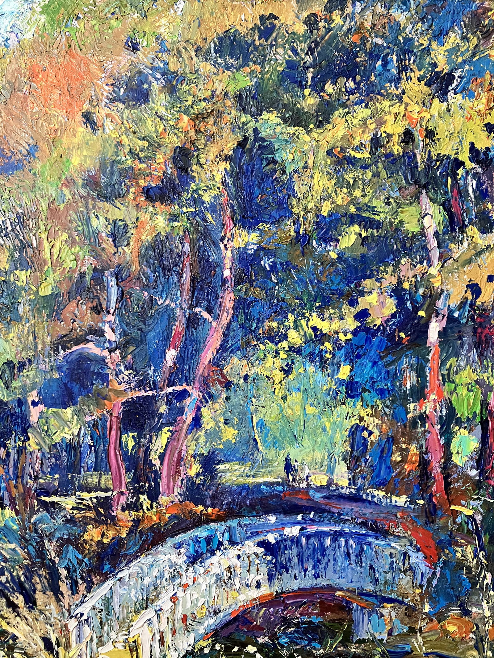 Walking in the park - oil painting - 6
