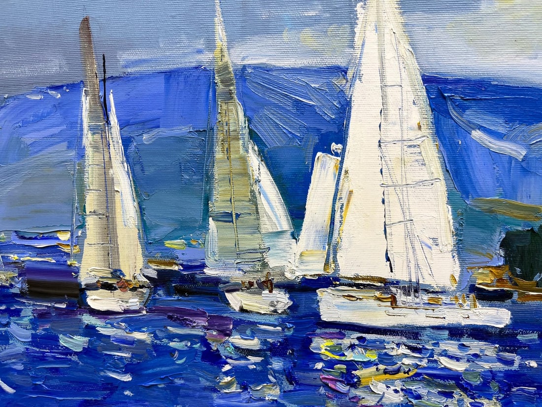Regatta - oil painting - 10