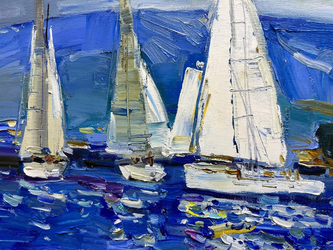 Regatta - oil painting - 9