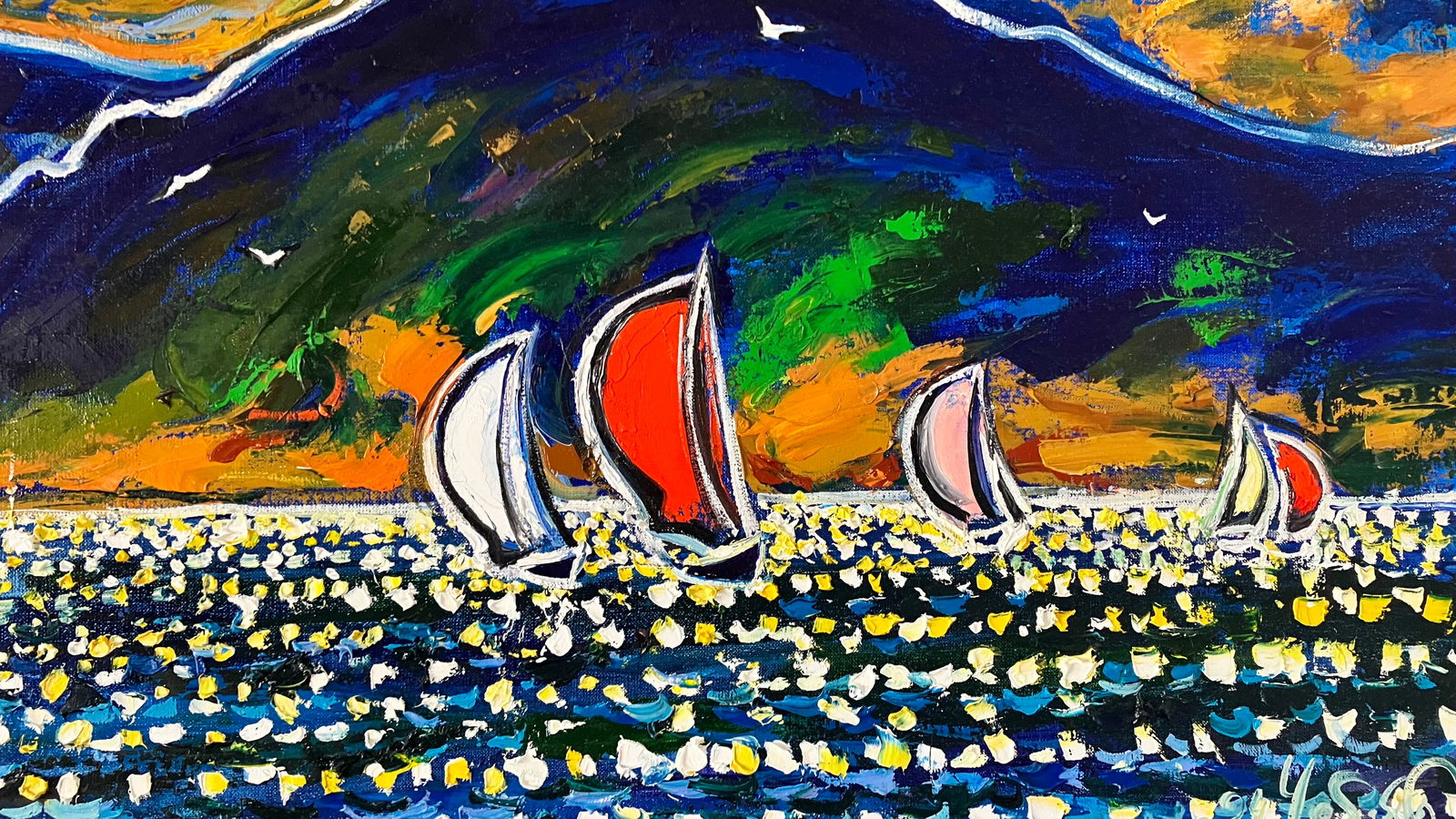Cannes, French riviera - oil painting - 10