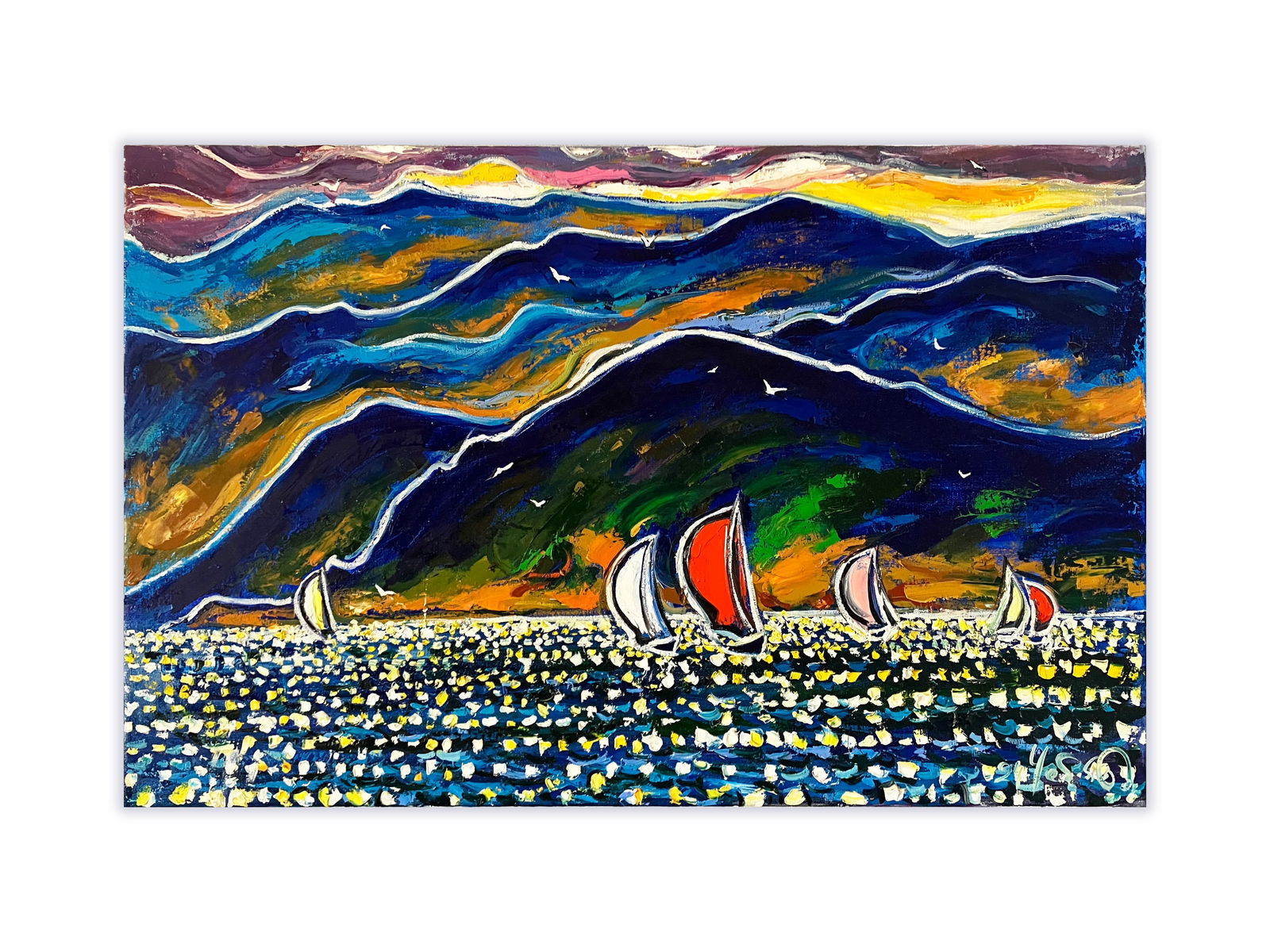 Cannes, French riviera - oil painting - 4