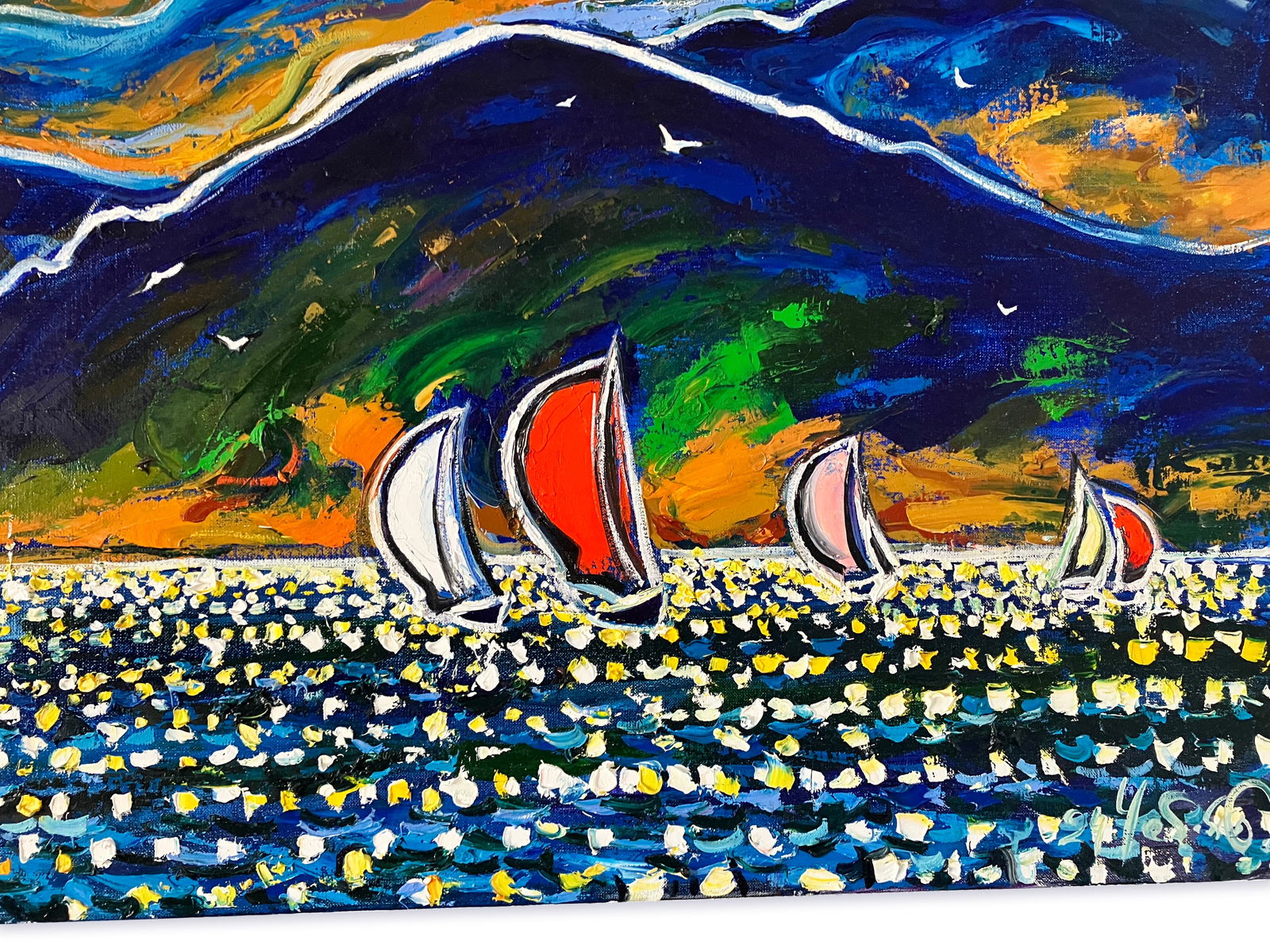 Cannes, French riviera - oil painting - 5