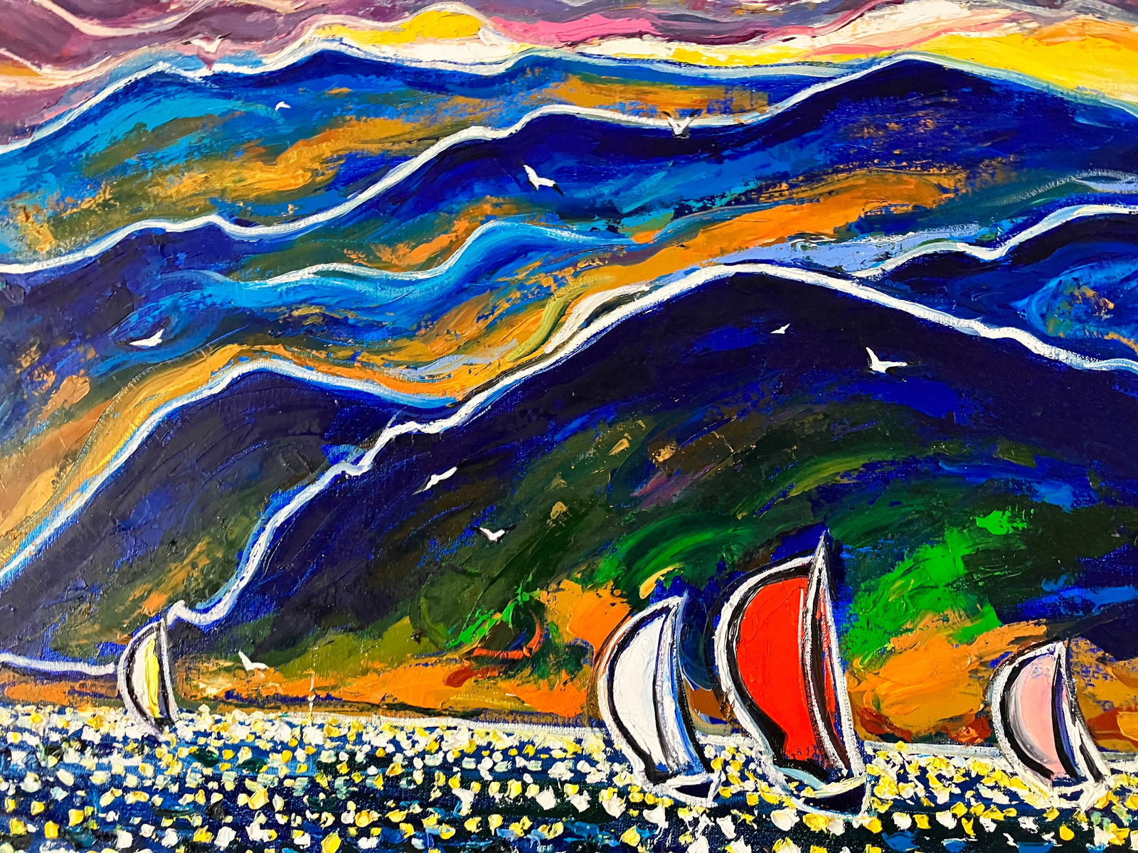 Cannes, French riviera - oil painting - 7