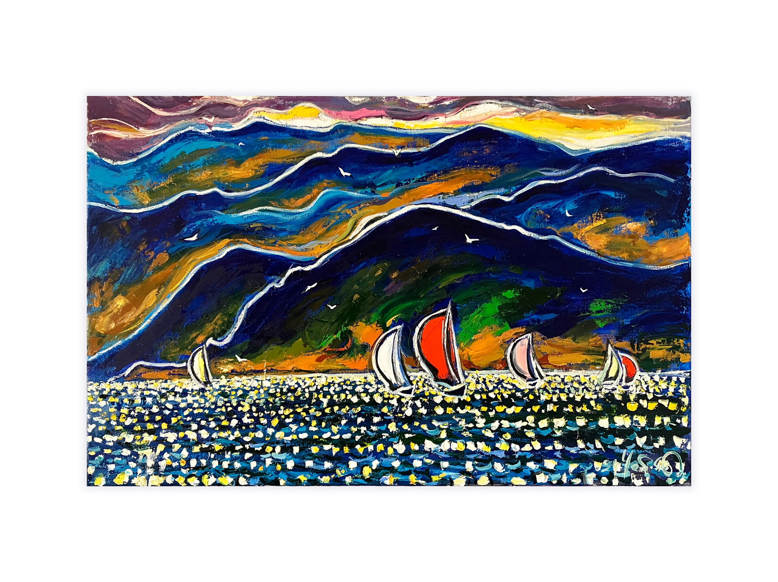 Cannes, French riviera - oil painting - 9