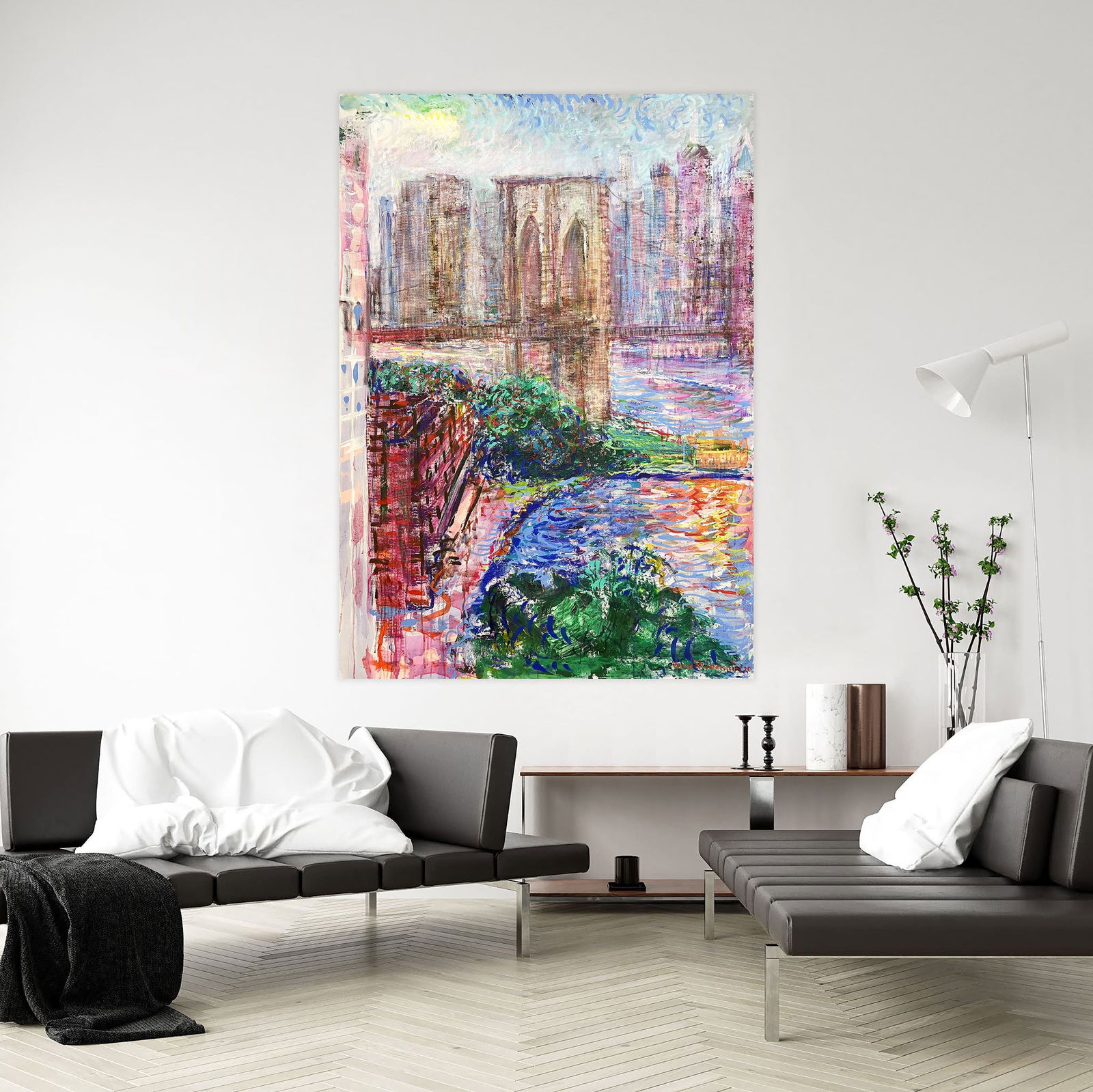 Brooklyn Bridge New York - oil painting - 10