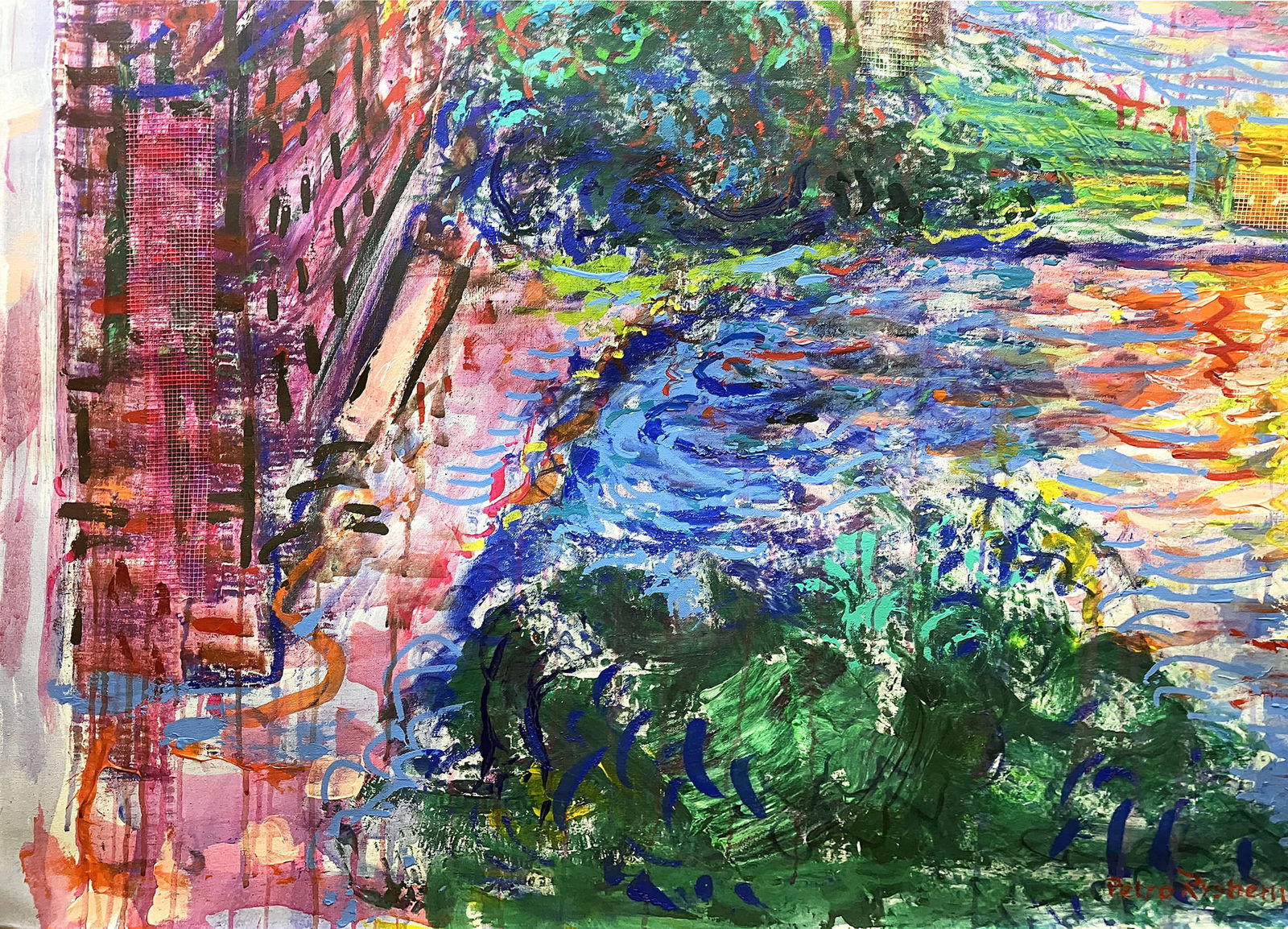 Brooklyn Bridge New York - oil painting - 2