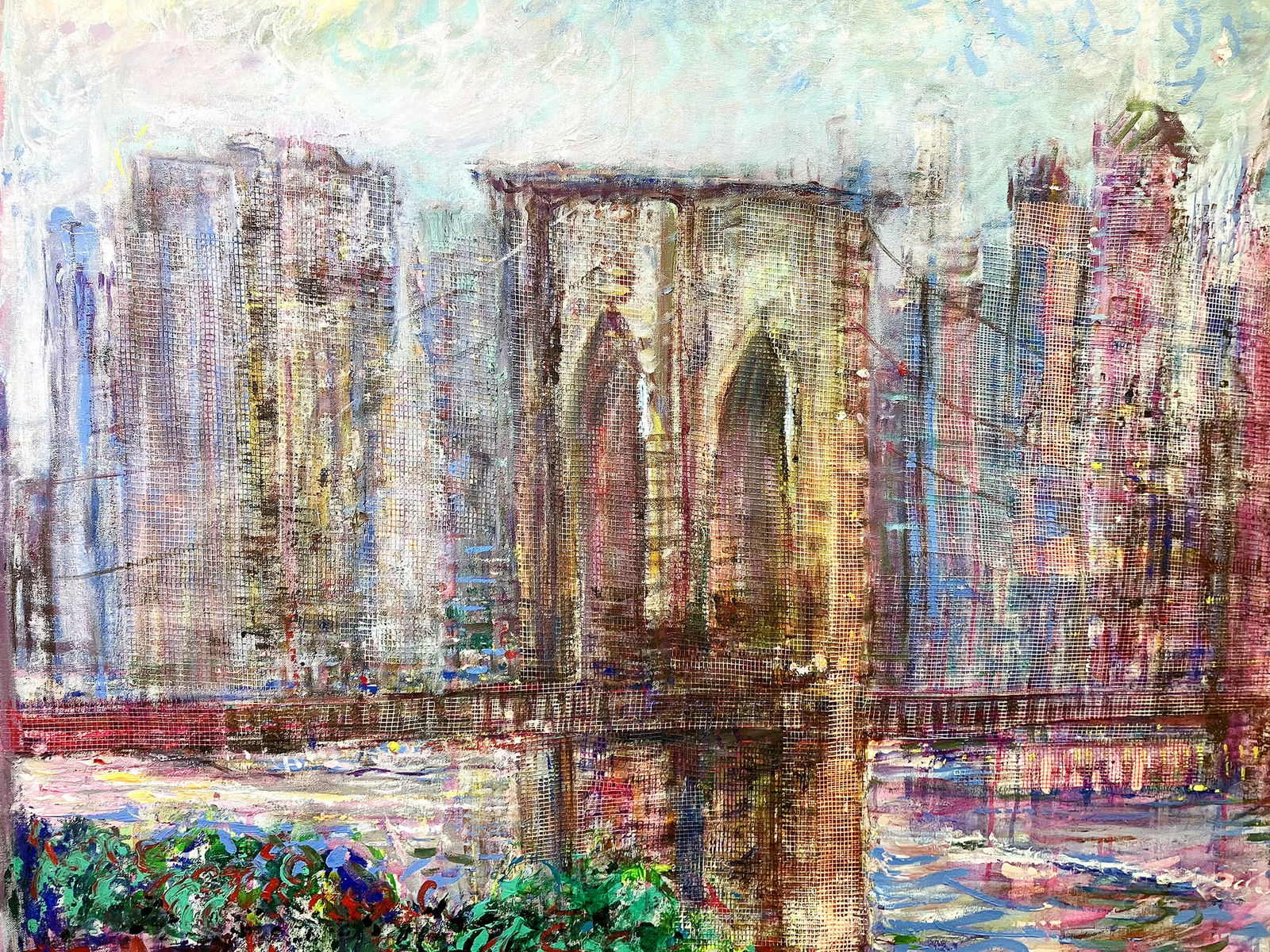 Brooklyn Bridge New York - oil painting - 4